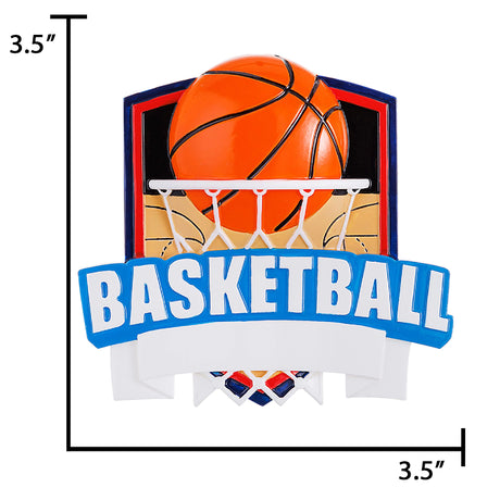 Personalized 3D Basketball Hoop Christmas Ornament 2025