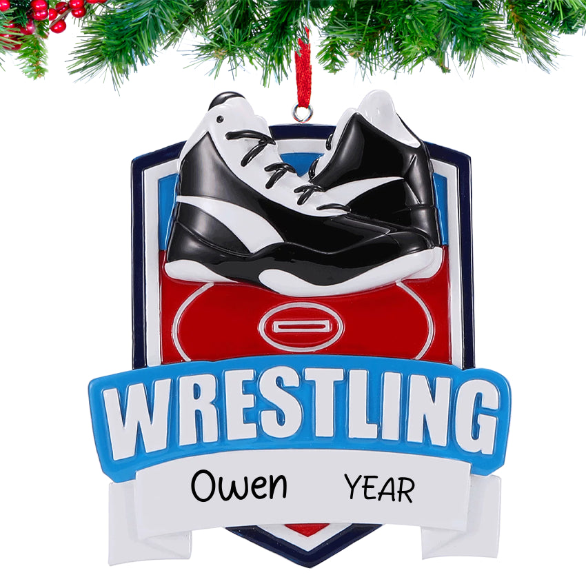 3D Wrestling Christmas Ornament / Personalized