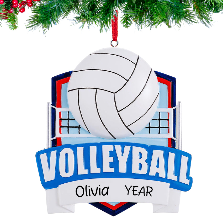 Personalized 3D Volleyball Ball Christmas Ornament