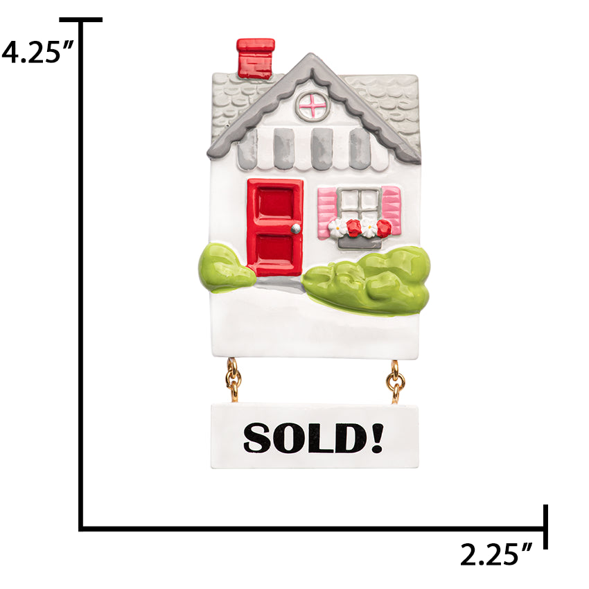 Custom Realtor Christmas Ornament / Sold House