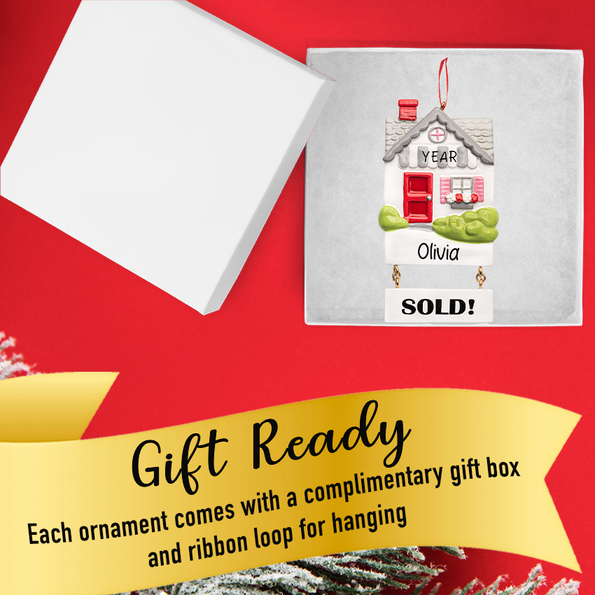 Custom Realtor Christmas Ornament / Sold House