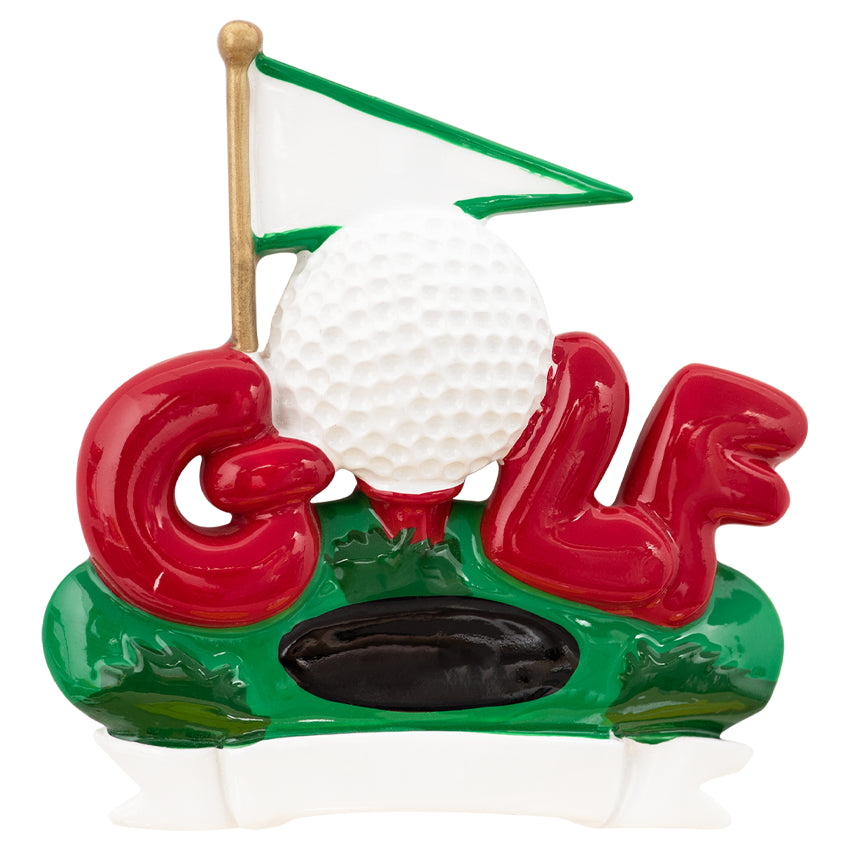 Personalized Golf Field Christmas Ornament