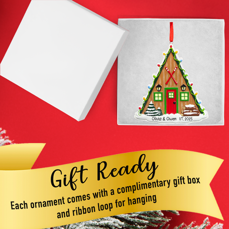 Personalized Ski Lodge Ornament / Skii Christmas Deceration