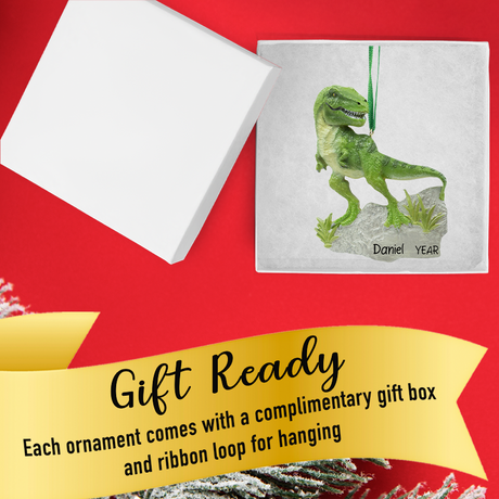Personalized Dinosaur Christmas Ornament