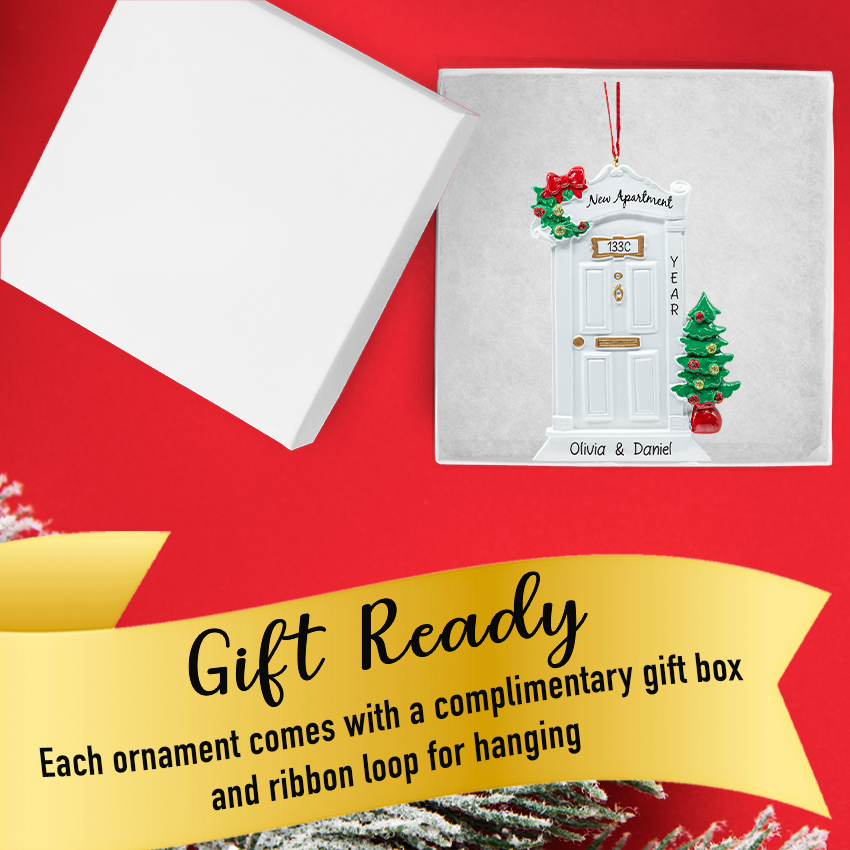 Personalized New Apartment Christmas Ornament