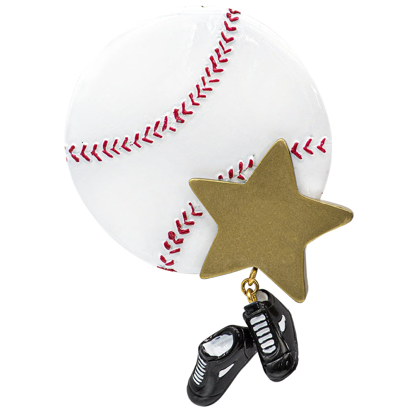 Personalized Baseball Ball Christmas Ornament with Cleats 2025