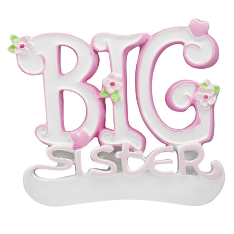 Personalized Big Sister Christmas Ornament -Lettering