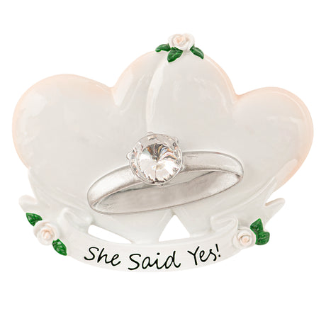 Personalized She Said Yes Christmas Ornament
