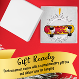 Personalized Skateboard Christmas Ornament for Skateboarder