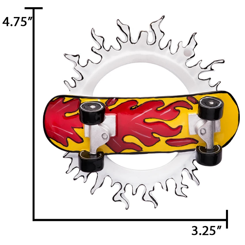 Personalized Skateboard Christmas Ornament for Skateboarder