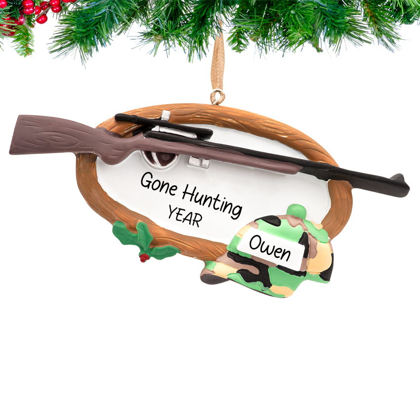 Personalized Hunting Christmas Ornament - Rifle 2025