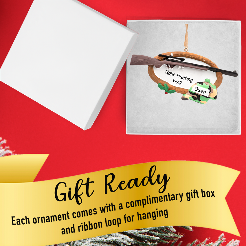 Personalized Hunting Christmas Ornament - Rifle 2025
