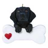 Personalized Black Lab Christmas Ornament