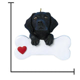 Personalized Black Lab Christmas Ornament