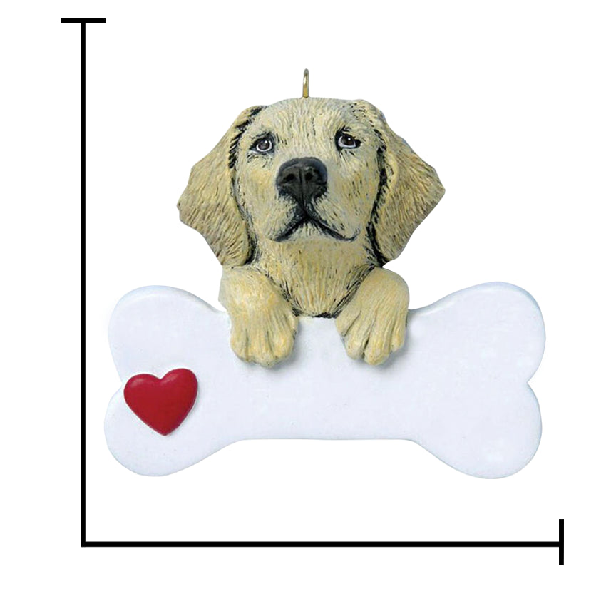 Personalized Yellow Lab Christmas Dog Ornament