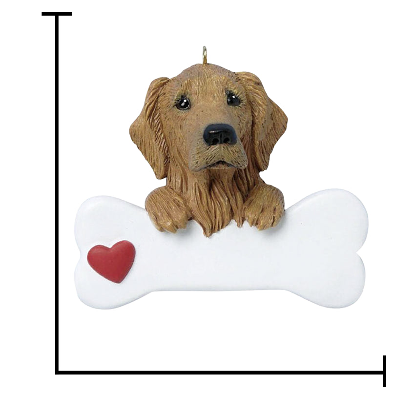 Personalized Golden Retriever Christmas Dog Ornament