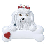 Personalized Maltese Christmas Ornament