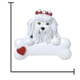 Personalized Maltese Christmas Ornament