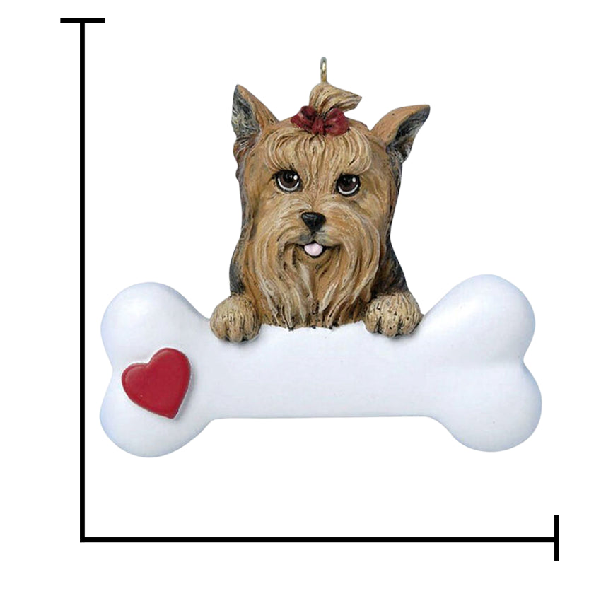 Personalized Yorkie Christmas Dog Ornament