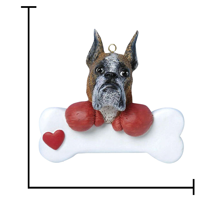 Personalized Boxer Dog Christmas Ornament