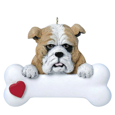 Personalized Bulldog Christmas Ornament