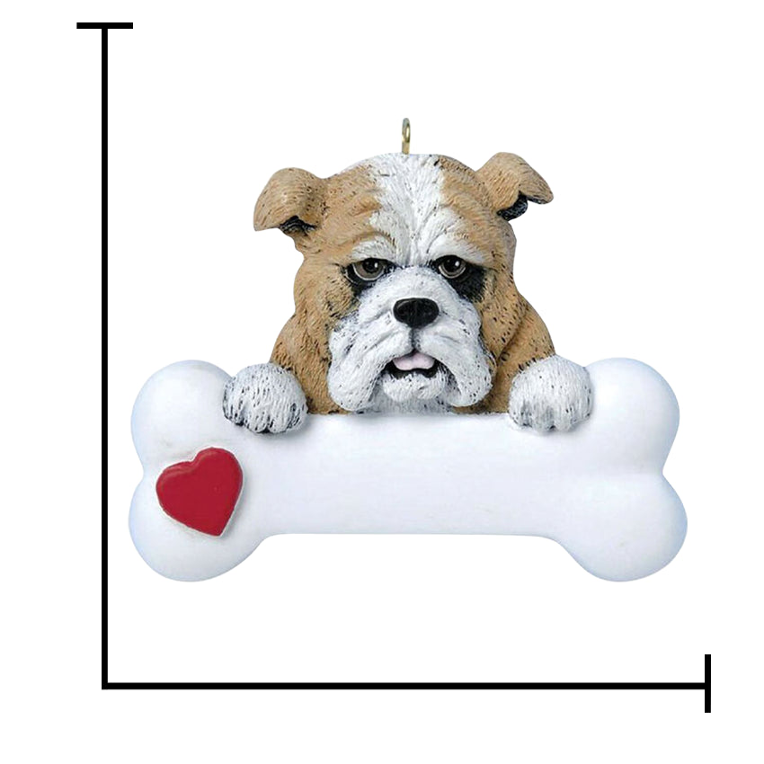 Personalized Bulldog Christmas Ornament