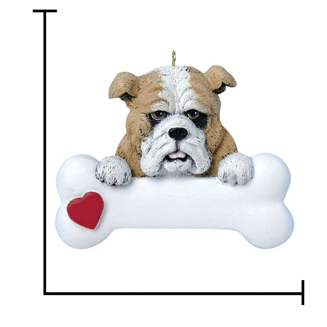 Personalized Bulldog Christmas Ornament