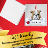 Personalized Bulldog Christmas Ornament