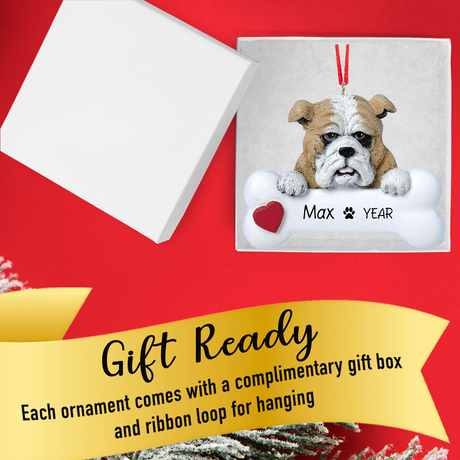 Personalized Bulldog Christmas Ornament