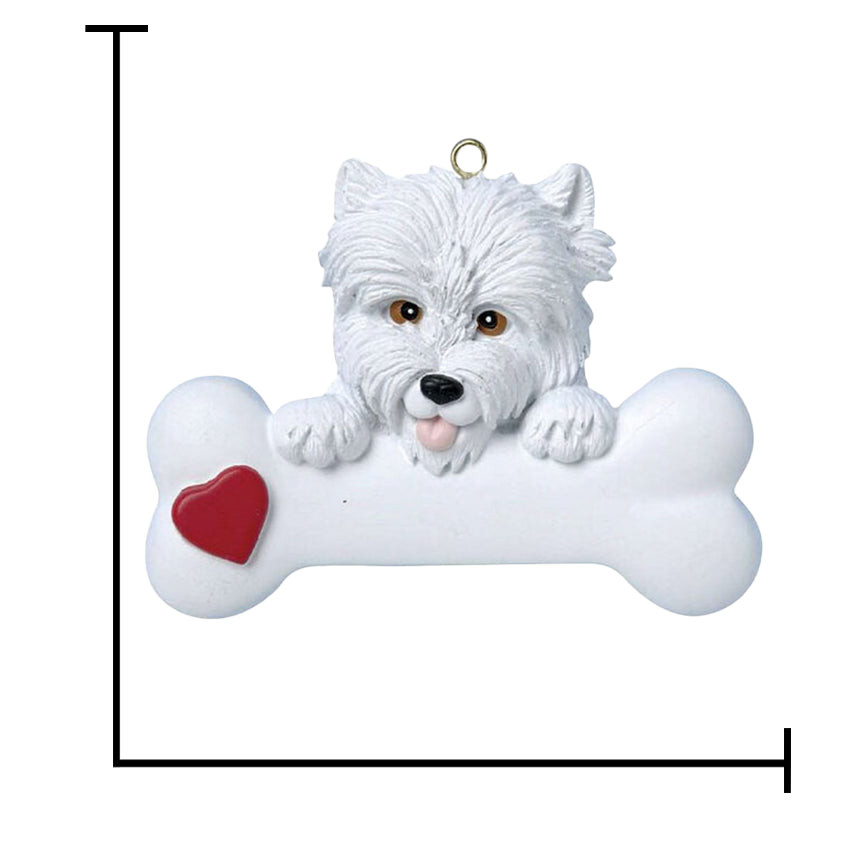 Personalized Westie Dog Christmas Ornament