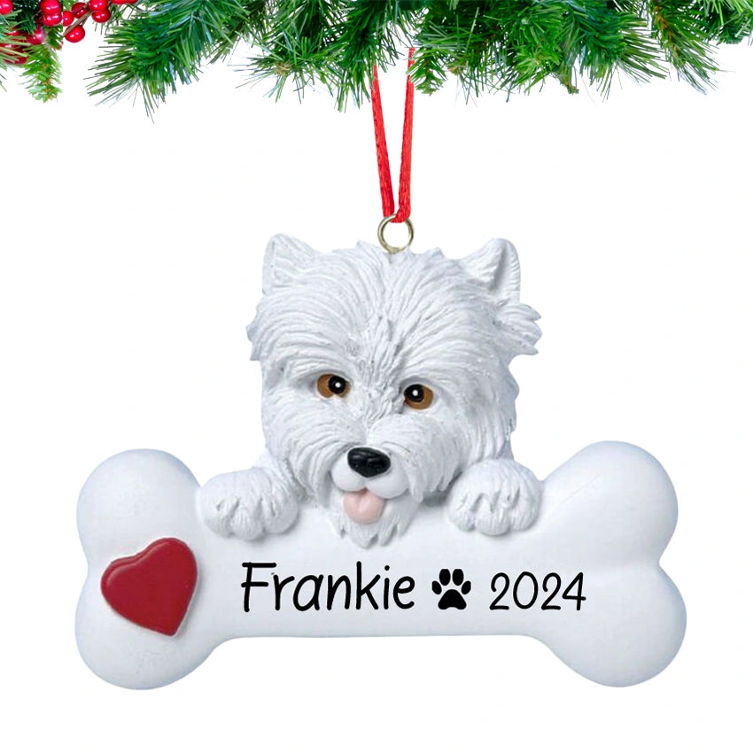 Personalized Westie Christmas Ornament