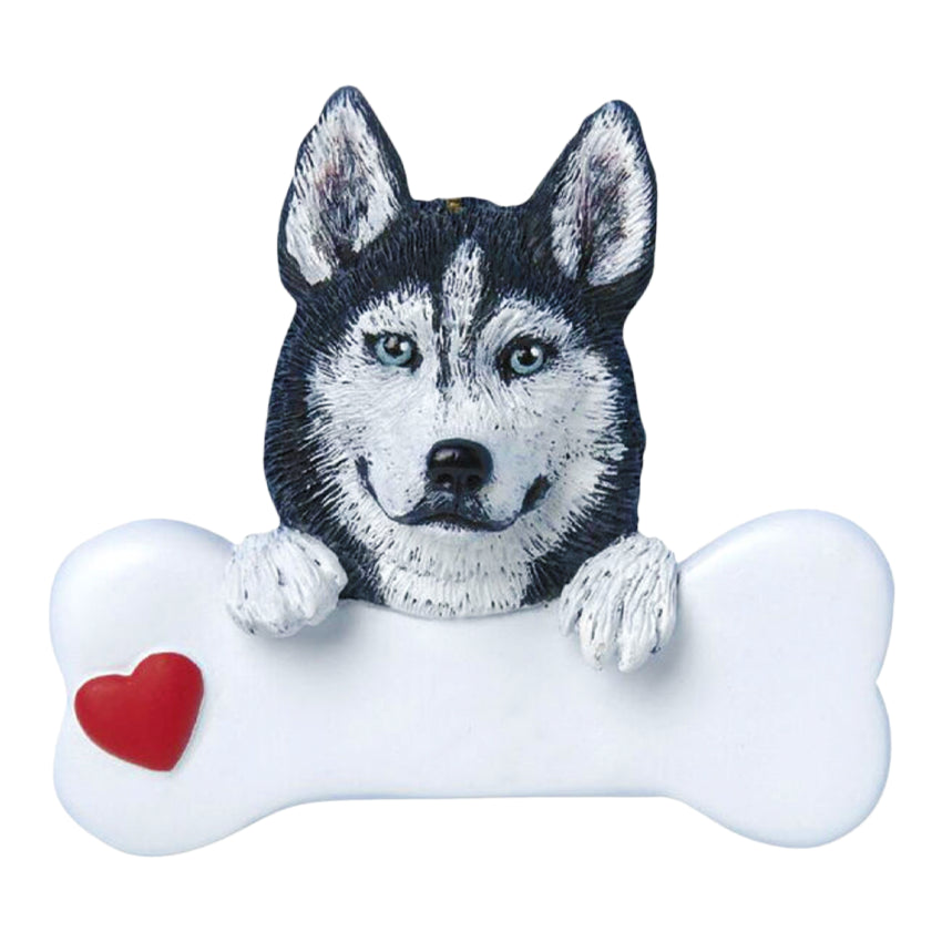 Personalized Siberian Husky Christmas Ornament