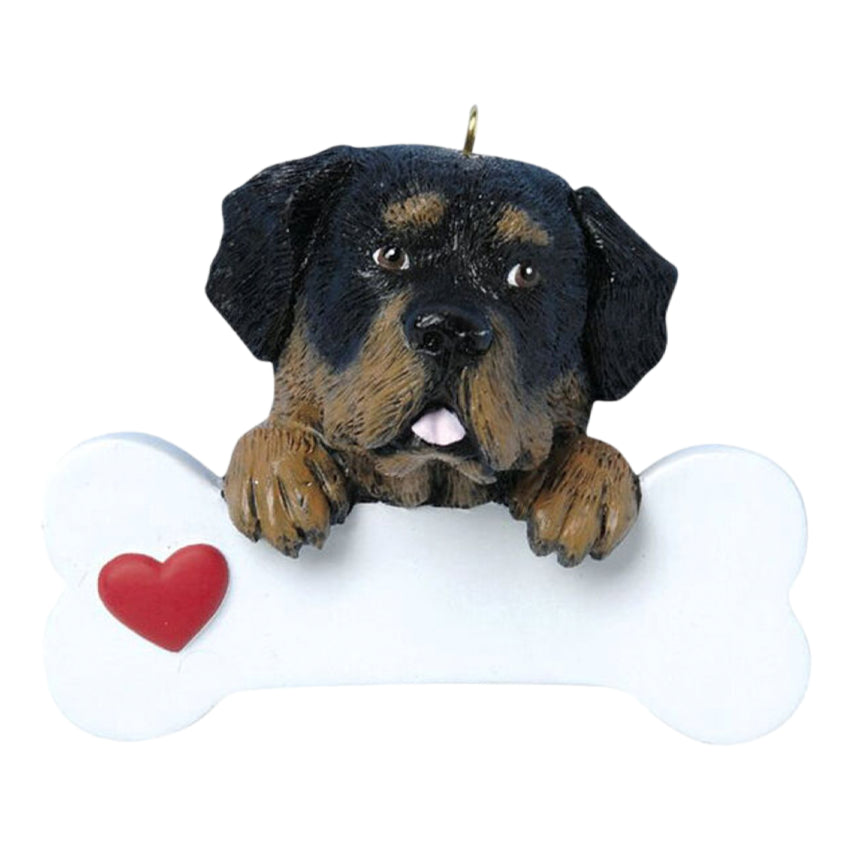 Personalized Rottweiler Christmas Ornament