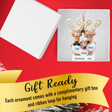 Custom Reindeer Family of 3 Ornament for Christmas Tree