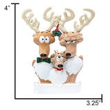 Custom Reindeer Family of 3 Ornament for Christmas Tree