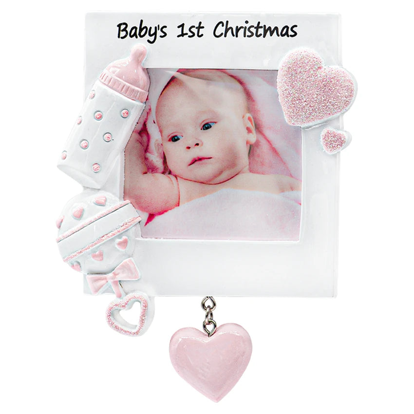 Custom Baby's 1st Christmas Ornament Girl