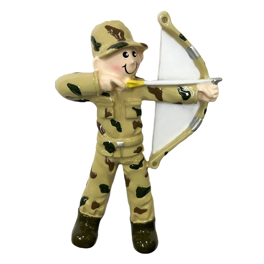 Personalized Archery Christmas Ornament - Male Archer 2025