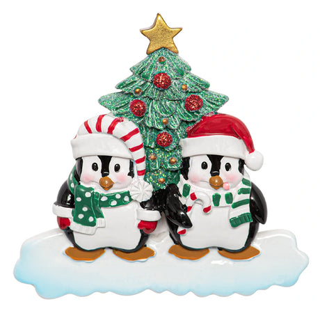 Personalized Our First Christmas Together Ornament Penguin Couple