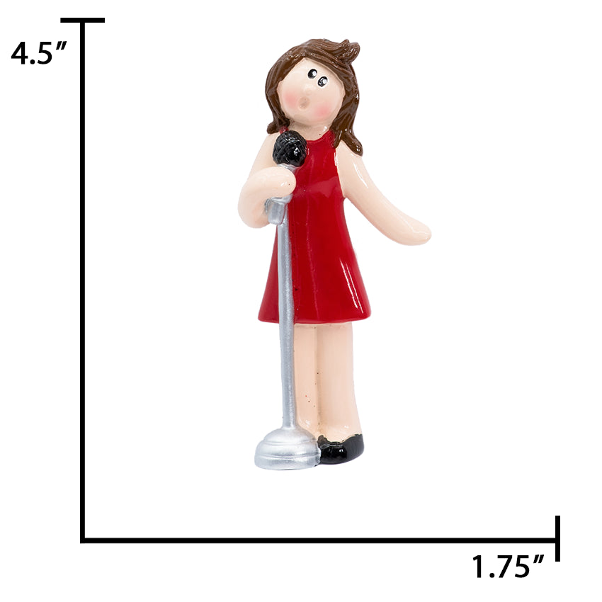 Personalized Singer Girl Christmas Ornament