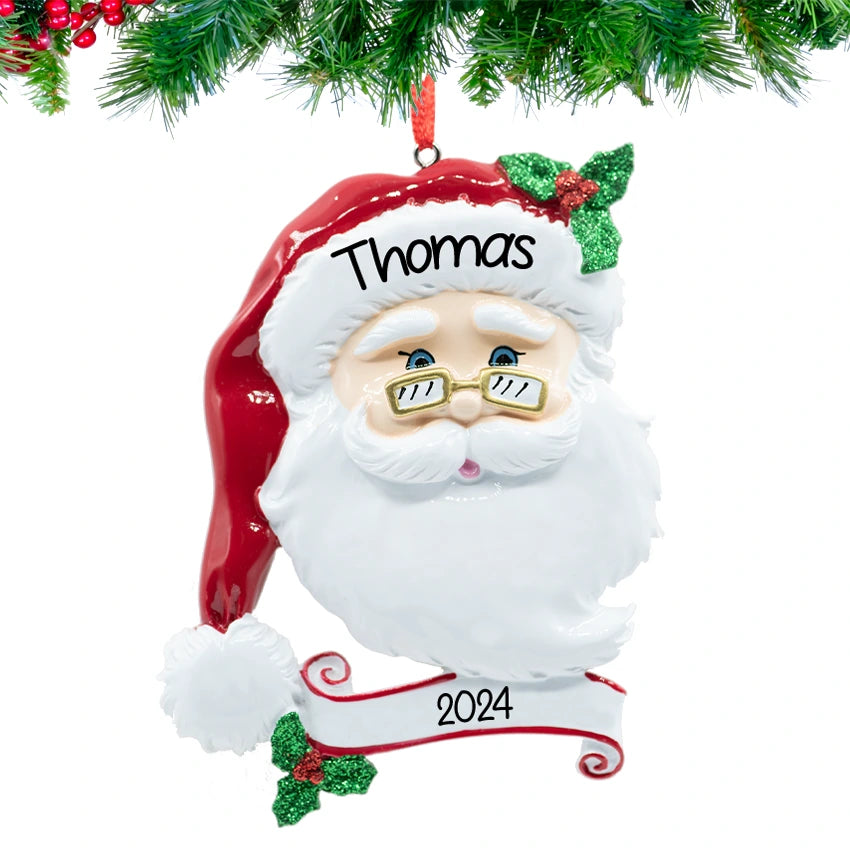 Personalized Santa Christmas Tree Ornament