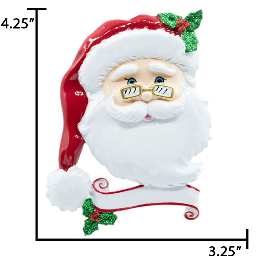 Personalized Santa Christmas Tree Ornament
