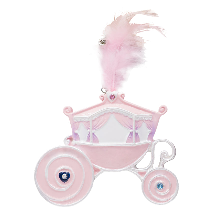 Personalized Princess Carriage Christmas Ornament for Kids Girls