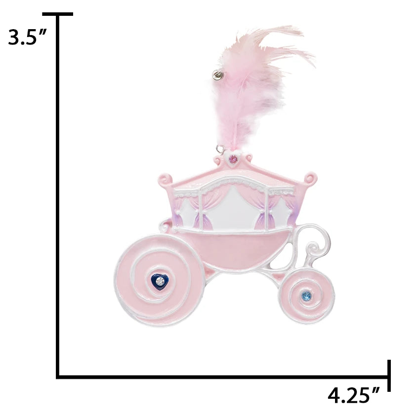 Personalized Princess Carriage Christmas Ornament for Kids Girls