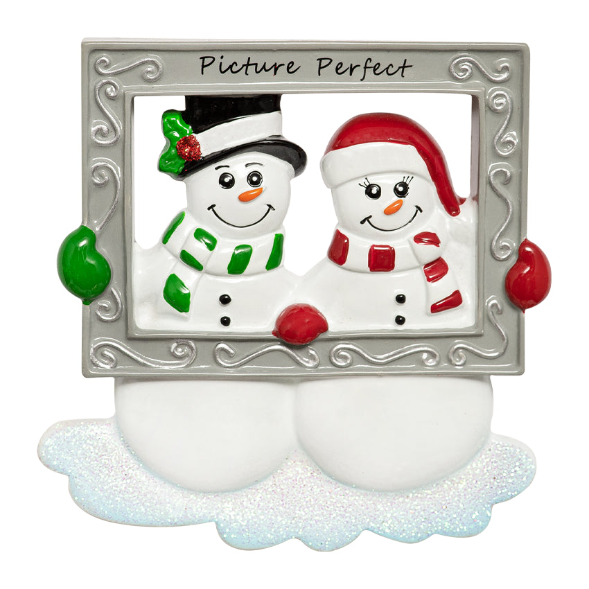 Custom Our 1st Christmas Together Ornament Snowman Couple