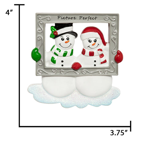Custom Our 1st Christmas Together Ornament Snowman Couple