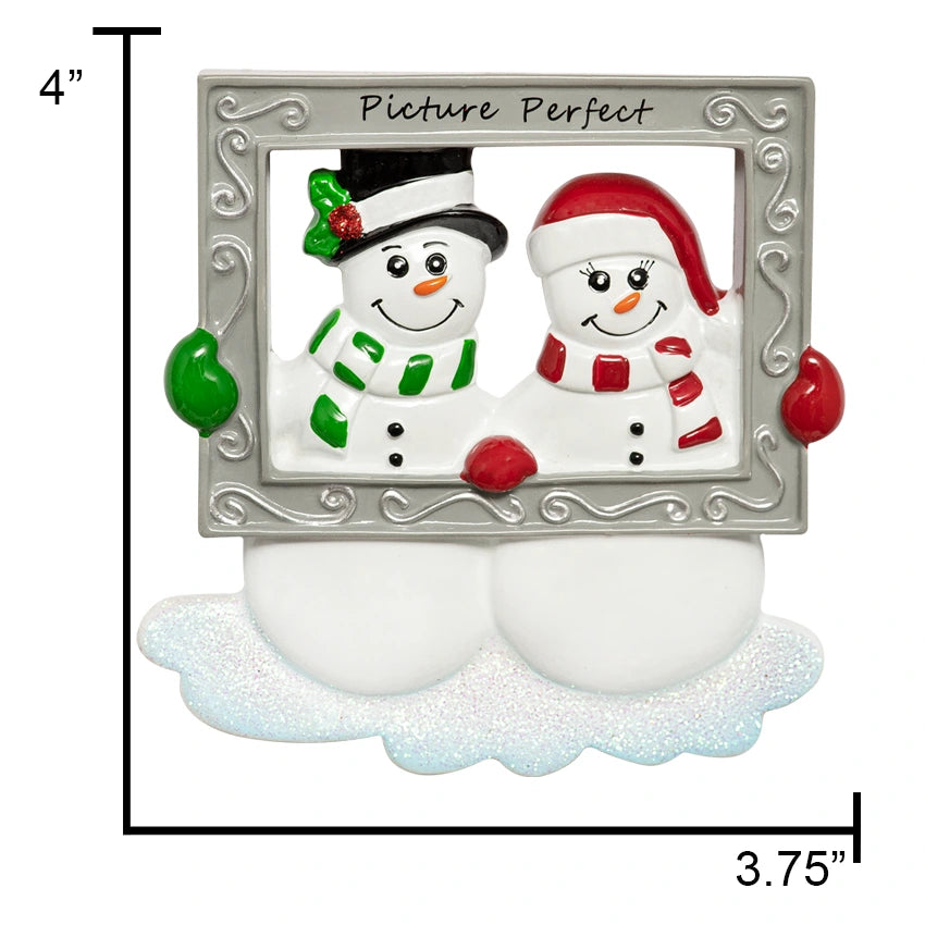 Custom Our 1st Christmas Together Ornament Snowman Couple
