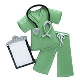 Personalized Green Scrubs Christmas Ornament