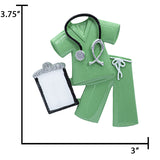 Personalized Green Scrubs Christmas Ornament