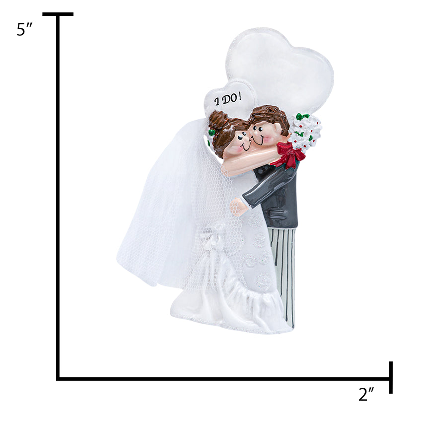 Personalized I Do Wedding Couple Christmas Ornament 2025