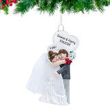 Personalized I Do Wedding Couple Christmas Ornament